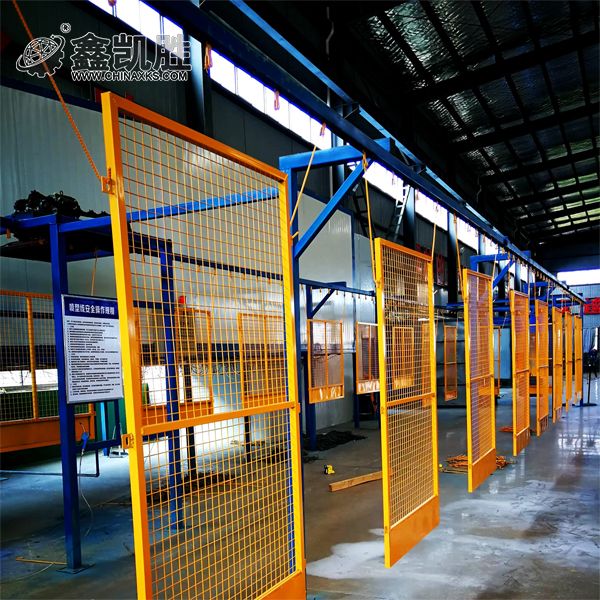 護欄格栅靜電噴塗設備